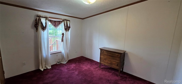 19270 W Brant Rd, Brant, MI 48614 - carpeted empty room featuring ornamental molding and a textured ceiling