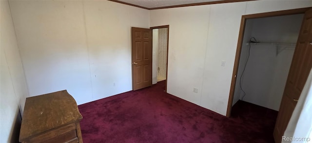 19270 W Brant Rd, Brant, MI 48614 - unfurnished bedroom with carpet floors and crown molding