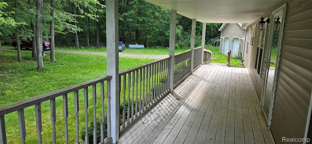 19270 W Brant Rd, Brant, MI 48614 - deck with a lawn
