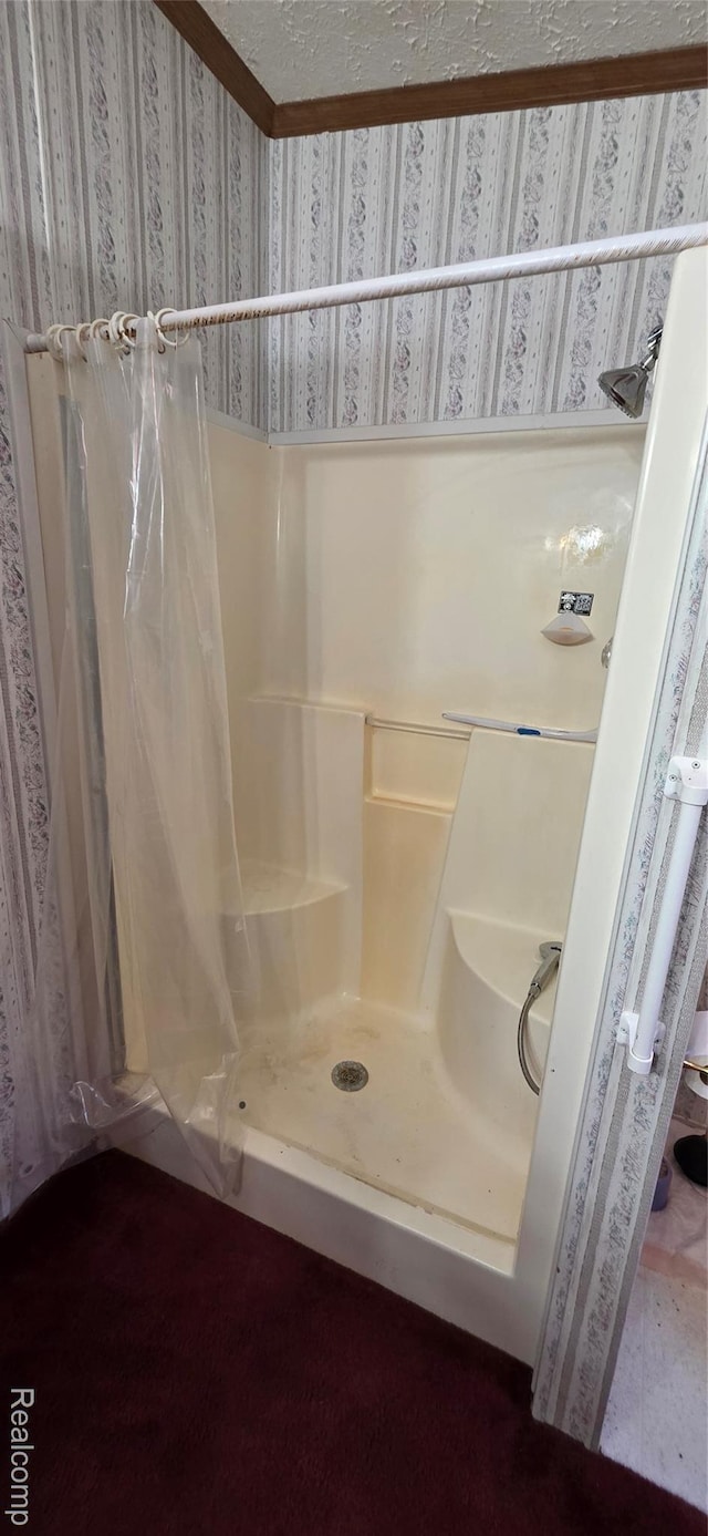 19270 W Brant Rd, Brant, MI 48614 - bathroom featuring curtained shower
