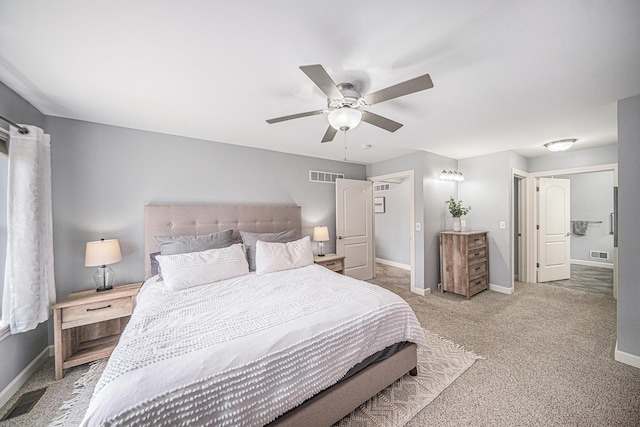 3544 Lexington Cir, Dexter, MI 48130 - bedroom with a ceiling fan and light carpet