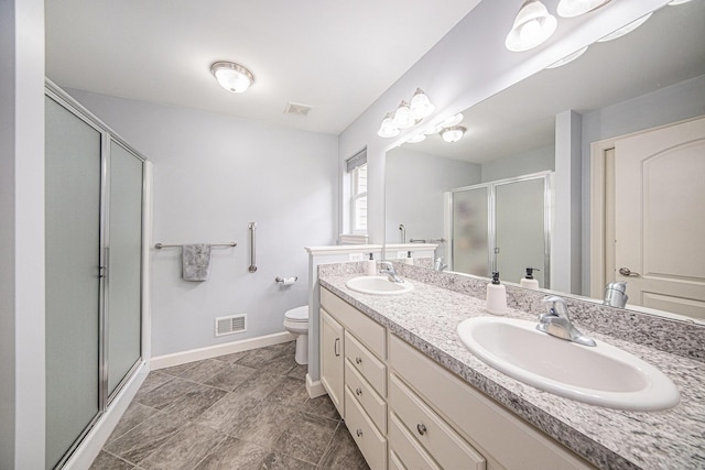 3544 Lexington Cir, Dexter, MI 48130 - full bathroom featuring a stall shower and double vanity