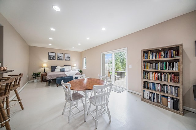 3544 Lexington Cir, Dexter, MI 48130 - dining space with recessed lighting and concrete flooring