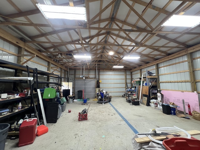 2564 Bialik Rd, Manistee, MI 49660 - garage featuring metal wall