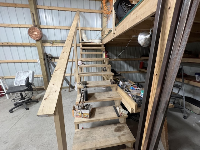 2564 Bialik Rd, Manistee, MI 49660 - stairs featuring concrete floors
