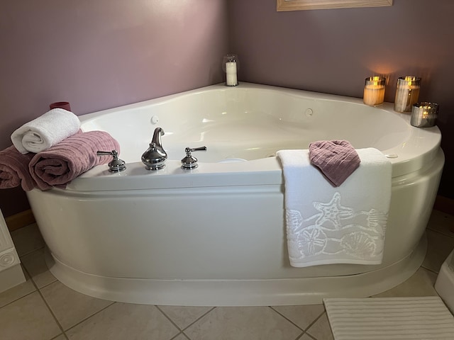 2564 Bialik Rd, Manistee, MI 49660 - bathroom featuring tile patterned flooring and a whirlpool tub