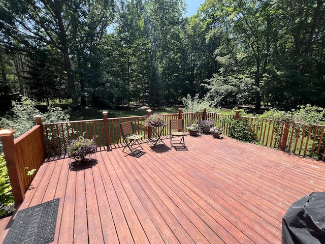 2564 Bialik Rd, Manistee, MI 49660 - view of wooden terrace