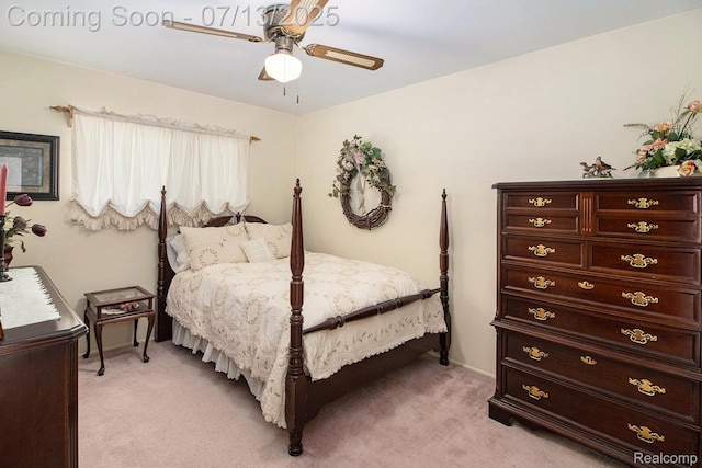 123 N Hawthorne St, Westland, MI 48185 - bedroom featuring light colored carpet and a ceiling fan