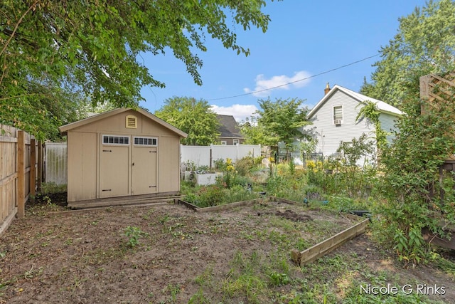 911 Baldwin St SE, Grand Rapids, MI 49506 - fenced backyard featuring a vegetable garden and a shed