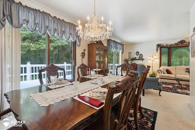 11206 E Atherton Rd, Davison, MI 48423 - carpeted dining room featuring a chandelier