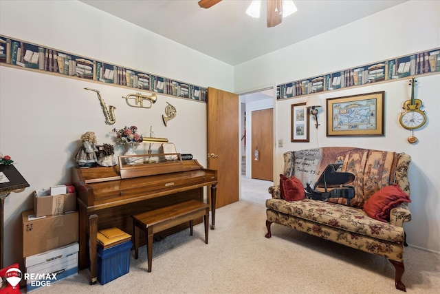 11206 E Atherton Rd, Davison, MI 48423 - sitting room featuring carpet and a ceiling fan