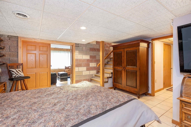 5370 N Lake Sanford Rd, Sanford, MI 48657 - view of tiled bedroom