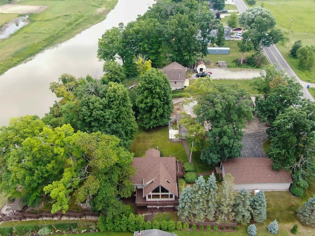 5370 N Lake Sanford Rd, Sanford, MI 48657 - aerial view of property and surrounding area with a large body of water and a local golf course
