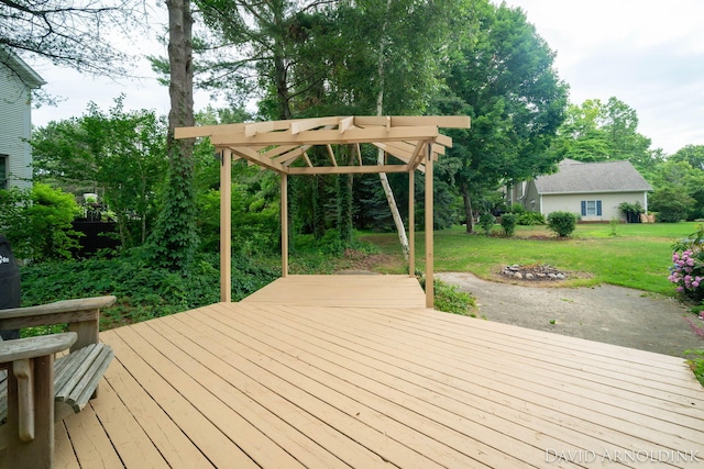 401 Erin Isle Ct, Holland, MI 49424 - wooden terrace with a lawn