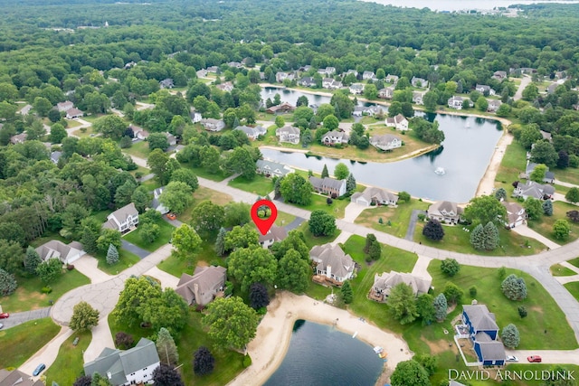 401 Erin Isle Ct, Holland, MI 49424 - aerial perspective of suburban area featuring a large body of water