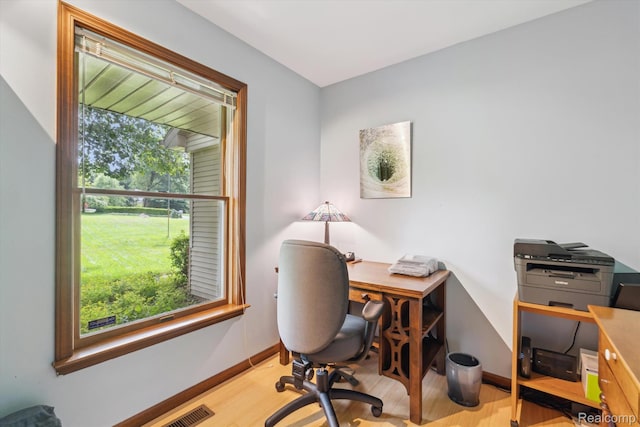 7740 Athlone Dr, Brighton, MI 48116 - office area with baseboards and wood finished floors