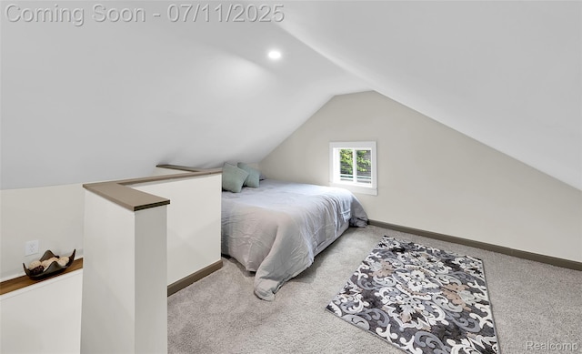 313 W Harwood Ave, Madison Heights, MI 48071 - carpeted bedroom featuring lofted ceiling and recessed lighting