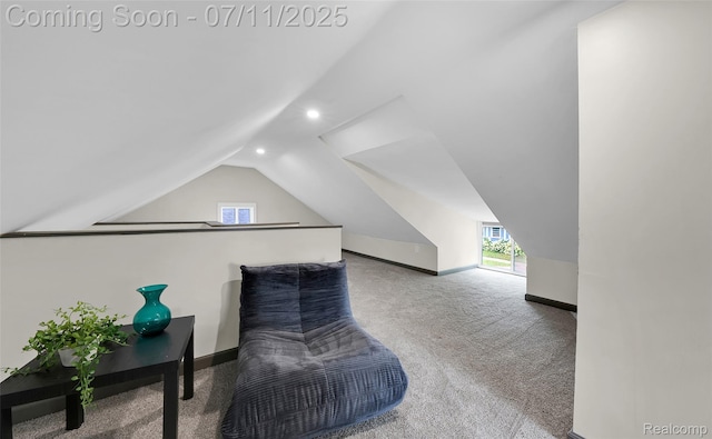 313 W Harwood Ave, Madison Heights, MI 48071 - bonus room with lofted ceiling, carpet floors, and recessed lighting