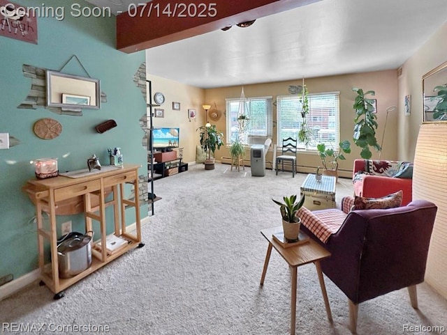 7382 Central St Unit 4, Westland, MI 48185 - carpeted living room with baseboards