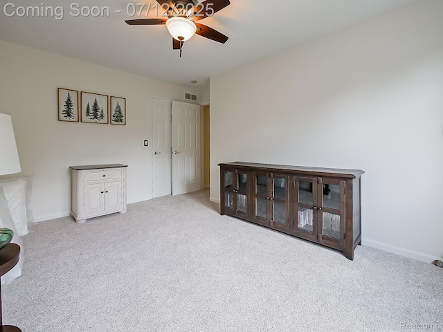 12495 Howland Park Dr, Plymouth, MI 48170 - empty room featuring a ceiling fan and carpet