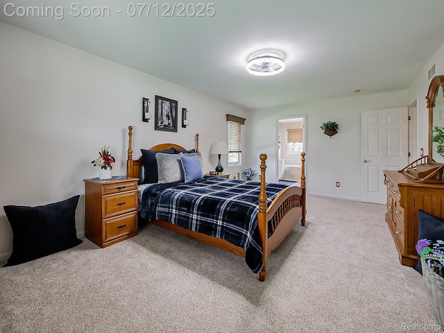 12495 Howland Park Dr, Plymouth, MI 48170 - bedroom featuring light carpet and baseboards