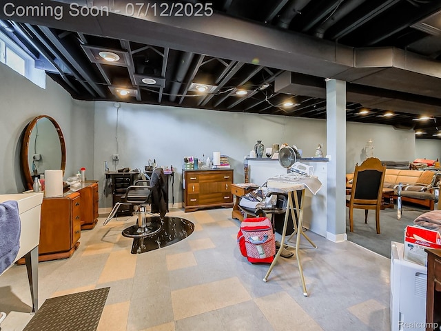 12495 Howland Park Dr, Plymouth, MI 48170 - basement featuring tile patterned floors