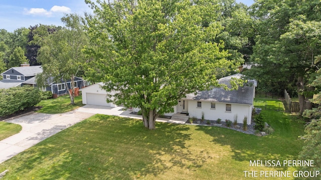 116 Loch Lomond Ave NE, Grand Rapids, MI 49546 - view of front facade featuring a detached garage and a chimney