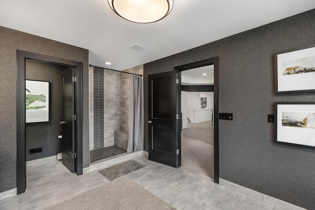 3909 Sandpiper Dr, Troy, MI 48083 - full bath featuring a shower stall, recessed lighting, and tile patterned flooring