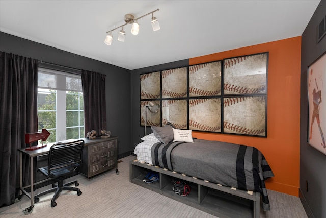 3909 Sandpiper Dr, Troy, MI 48083 - carpeted bedroom with a desk and baseboards