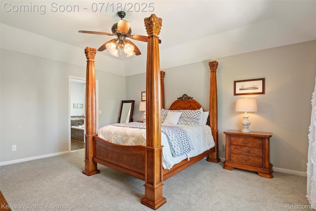 25506 Stanley Ln, South Lyon, MI 48178 - carpeted bedroom with a ceiling fan and baseboards