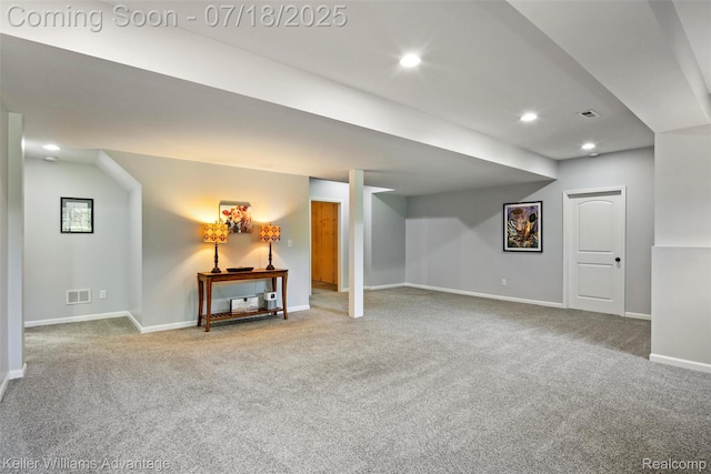 25506 Stanley Ln, South Lyon, MI 48178 - basement featuring carpet flooring and recessed lighting