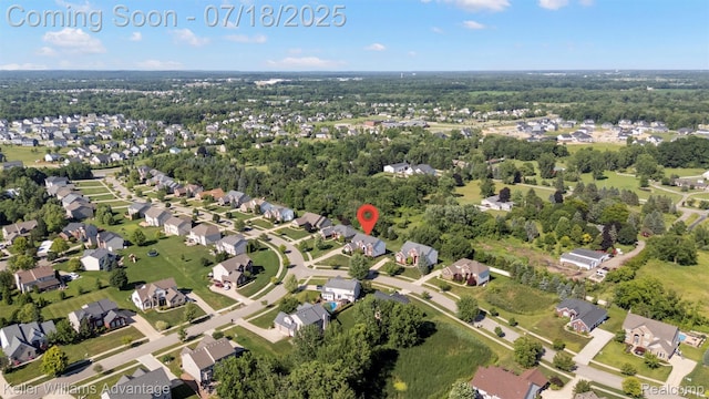 25506 Stanley Ln, South Lyon, MI 48178 - aerial view of property's location featuring nearby suburban area