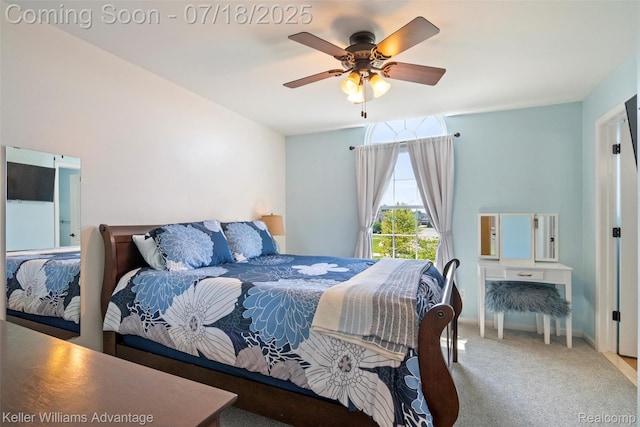 25506 Stanley Ln, South Lyon, MI 48178 - bedroom with carpet flooring and a ceiling fan