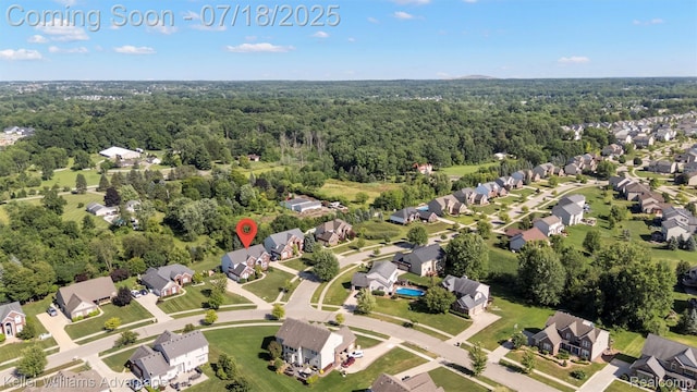 25506 Stanley Ln, South Lyon, MI 48178 - aerial view of property's location featuring nearby suburban area