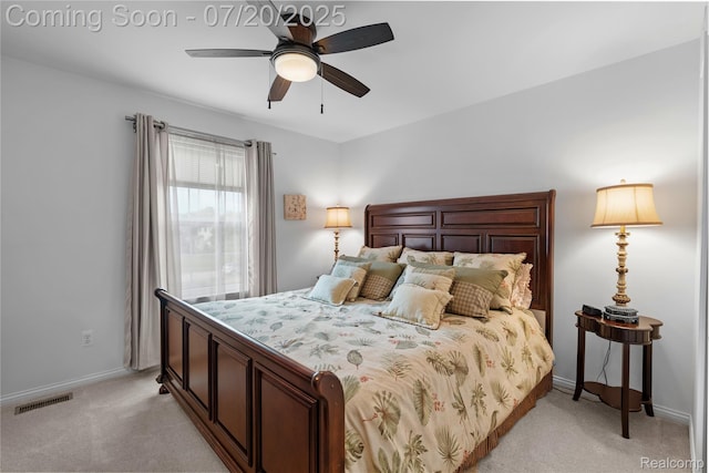 9589 Wellington Ct, Clarkston, MI 48348 - bedroom featuring light carpet and ceiling fan