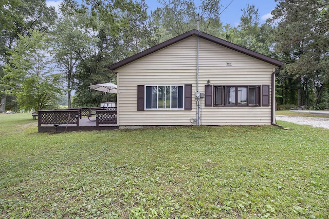 435 Pettibone Dr, Bitely, MI 49309 - view of home's exterior with a yard