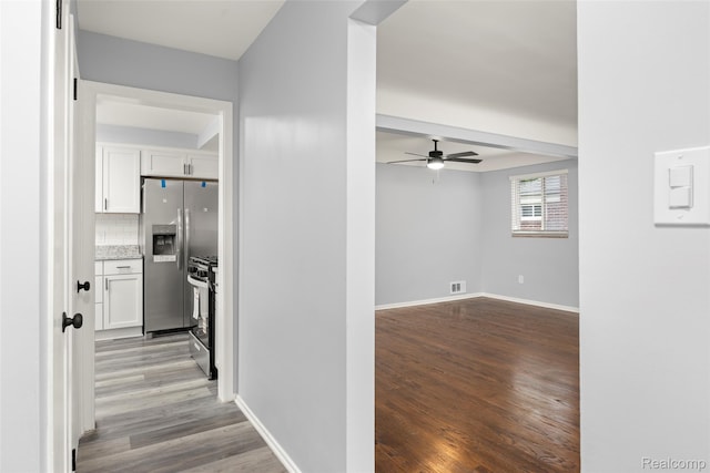 24270 Scotia Rd, Oak Park, MI 48237 - hallway with wood finished floors and baseboards