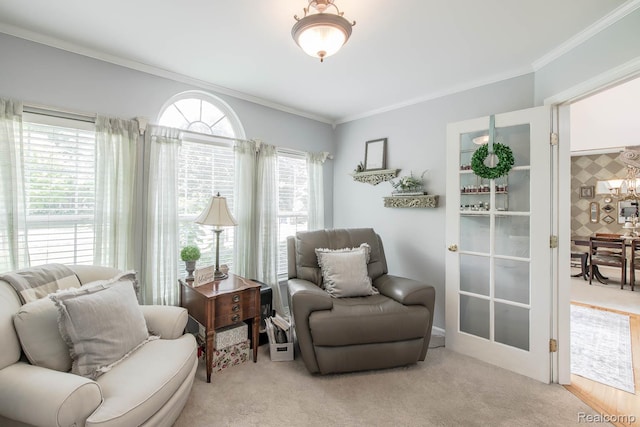 4500 Red Oak Blvd, Waterford, MI 48329 - sitting room with ornamental molding and light colored carpet
