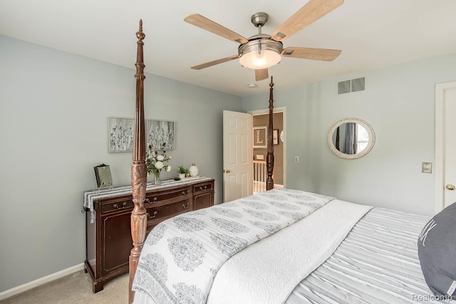 4500 Red Oak Blvd, Waterford, MI 48329 - bedroom with light carpet and a ceiling fan