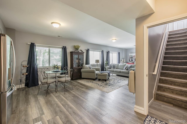 4500 Red Oak Blvd, Waterford, MI 48329 - living room with stairs and wood finished floors