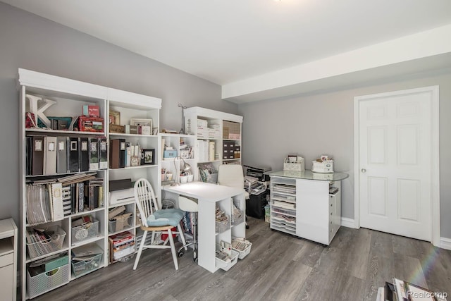 4500 Red Oak Blvd, Waterford, MI 48329 - home office with wood finished floors and baseboards