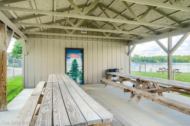166 Indian Trl, Columbiaville, MI 48421 - wooden deck featuring a water view