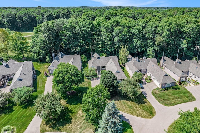 2736 Aspen Ct, Ann Arbor, MI 48108 - aerial view of property's location featuring nearby suburban area and a forest