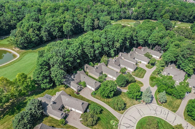 2736 Aspen Ct, Ann Arbor, MI 48108 - aerial view of residential area featuring a large body of water and a golf course