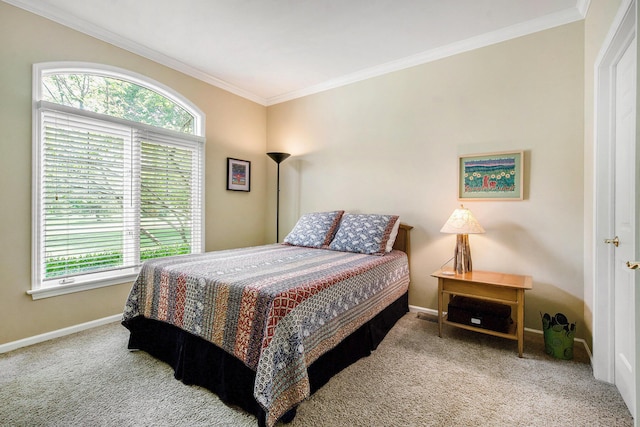 2736 Aspen Ct, Ann Arbor, MI 48108 - bedroom featuring carpet and ornamental molding