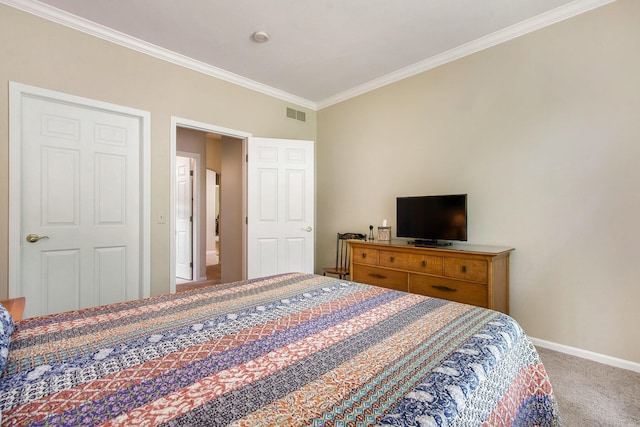 2736 Aspen Ct, Ann Arbor, MI 48108 - carpeted bedroom featuring ornamental molding and baseboards