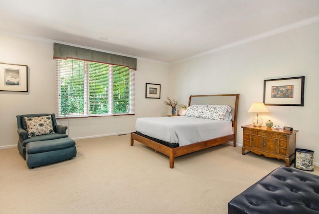2736 Aspen Ct, Ann Arbor, MI 48108 - bedroom featuring ornamental molding and carpet floors