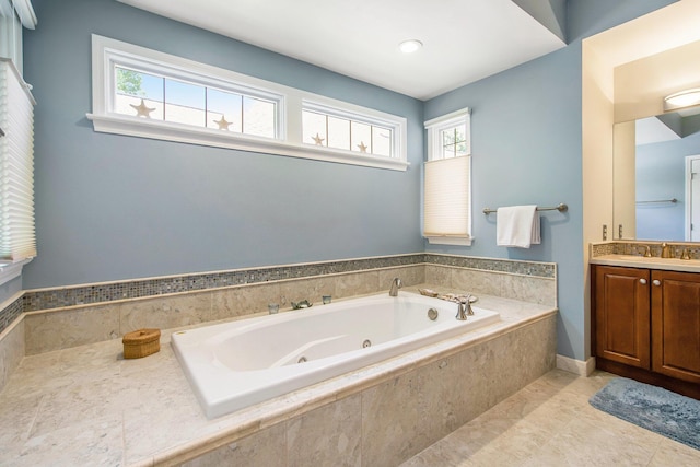 2736 Aspen Ct, Ann Arbor, MI 48108 - bathroom with vanity and a whirlpool tub