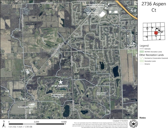 2736 Aspen Ct, Ann Arbor, MI 48108 - map / location