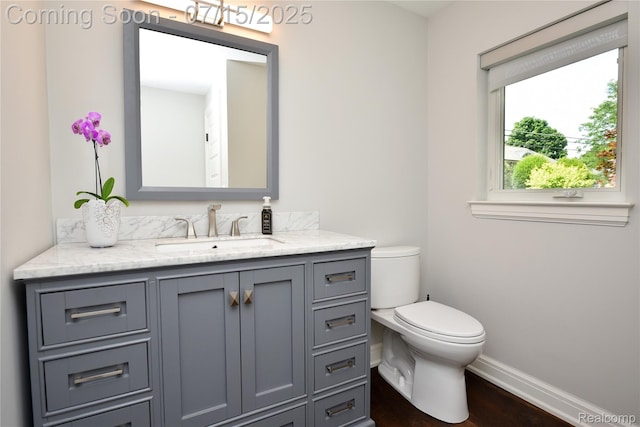 591 Wallace St, Birmingham, MI 48009 - half bathroom featuring vanity and wood finished floors